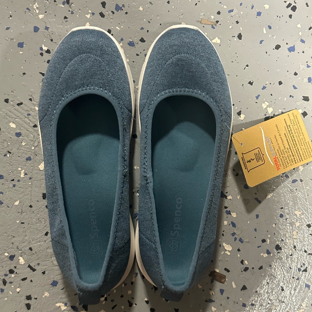 🆕 Spenco Women's Daily Stretch Knit Jersey Sneaker - Blue Size 7.5-8 - Picture 4 of 9